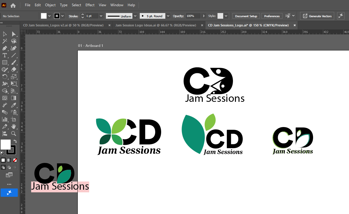 CD Jam Sessions original logos.